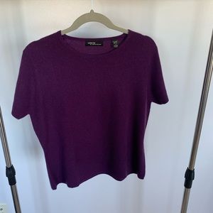 Valerie Stevens 100% Cashmere Purple Shirt